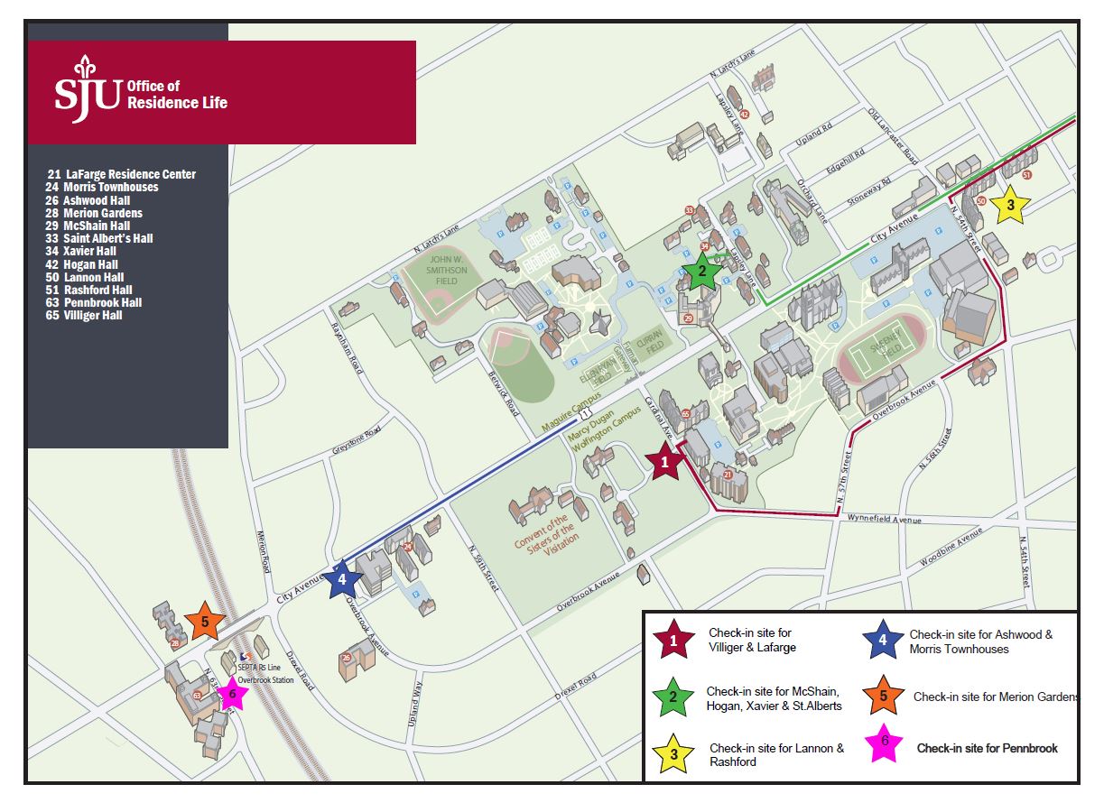 Hawk Hill MoveIn Map & Directions Saint Joseph's University